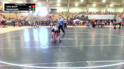 58 lbs Cons. Round 2 - Layla McCoy, Blackman Wrestling Club vs Teagan Radin, Higher Calling Wrestling