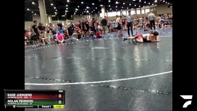 100 lbs Placement (16 Team) - Kade Juergens, Alabama Elite - Red vs Nolan Pehrson, Alabama Elite Gold