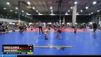 75 lbs Semifinal - Edward Burger, GOAT House Wrestling Club vs Maddox Plambeck, BeastWorks Wrestling Club