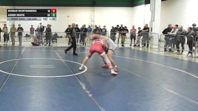 132 lbs Consi Of 64 #1 - Roman Wurtemberg, VA vs Aiden White, NC
