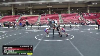 49 lbs Cons. Semi - Jett Smith, Thunderbird Wrestling Club vs Caid Wright, Caney Valley Wrestling