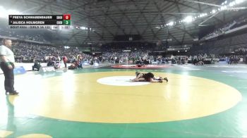 Girls 3A 125 lbs Quarterfinal - Freya Schwabenbauer, Snohomish (Girls) vs Jalisca Holmgren, Cheney (Girls)