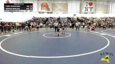 58 lbs Champ. Round 1 - Benson Newland, Perry Youth Wrestling Club vs Vinny Monachino, Greece Storm Wrestling