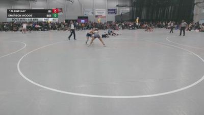 115 lbs Cons. Quarters - Emerson Woods, Mat Demon vs Elaine Hay, Askren Wrestling Academy