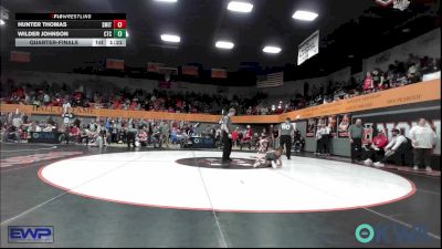 64 lbs Quarterfinal - Hunter Thomas, Smith Wrestling Academy vs Wilder Johnson, Comanche Takedown Club