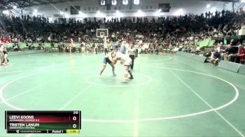215 lbs Champ. Round 1 - Tristen Lanum, Greenfield-Central vs Leevi Koons, Alexandria Monroe H.S