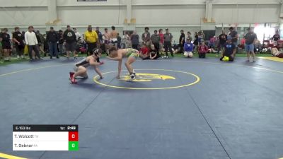 E-153 lbs 7th Place - Tyson Wolcott, TN vs Tyler Debnar, PA