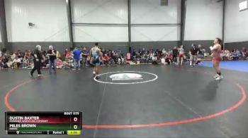160 lbs Quarterfinal - Dustin Baxter, Punisher Wrestling Company vs Miles Brown, NWWC