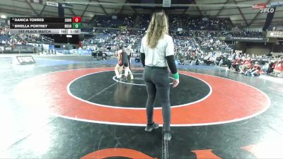 Girls 4A 110 lbs 1st Place Match - Briella Portrey, Mead (Girls) vs Danica Torres, Sunnyside (Girls)