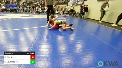 52 lbs Round Of 32 - Grey Stuck, Carl Albert vs Kolt Lovelace, Clinton Youth Wrestling