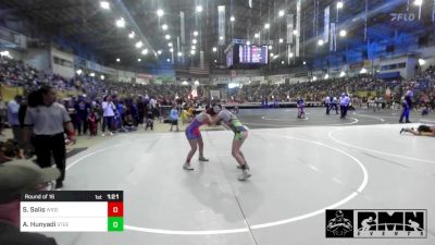 130 lbs Round Of 16 - Shyrae Salis, Widefield Wrestling Club vs Alexa Hunyadi, Steel City Reloaded