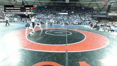 Boys 4A 132 lbs Quarterfinal - Billy Weisgerber, Mead vs Grayson Hanson, Sumner