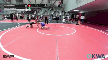 92 lbs 5th Place - Liam Sherrell, Greenwood Wrestling Academy vs Pierce Burnett, Tulsa Blue T Panthers