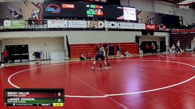 157 lbs Cons. Round 3 - Brody Hallin, Northern Illinois vs Landen Johnson, Northern Illinois