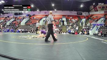 113 lbs Quarterfinals (8 Team) - Preston Wetherell, Freeland HS vs Matt Jeffrey, Fowlerville HS
