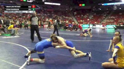 1A-132 lbs 3rd Place Match - Ryan Bahnson, West Lyon vs Braylon Peters, Westwood, Sloan