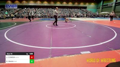 100 lbs Semifinal - JEREMIAH ZUNIGA, Socal Grappling Club vs Bennett Walsh, Ascend Wrestling Academy