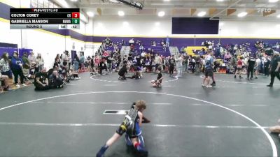 45 lbs Round 5 - Colton Corey, Carolina Reapers vs Gabriella Manson, Mighty Warriors Wrestling Acad