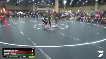 106 lbs Round 3 (6 Team) - Bryant Rollo, East Alabama Wrestling Team vs Hannah Lindsey, Mississippi Mayhem