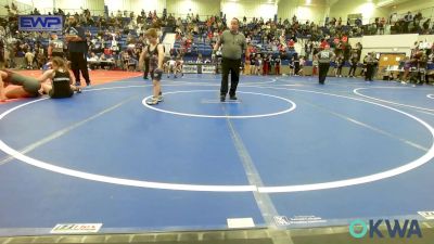 90 lbs 3rd Place - Elijah Daugherty, Broken Arrow Wrestling Club vs Carter Burdick, Broken Bow Youth Wrestling