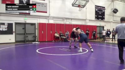 285 lbs 3rd Place Match - Diego Nuno, Lemoore College vs Seth Seibert, Bakersfield College