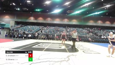 149 lbs Consi Of 16 #1 - Colton Erickson, Western Wyoming vs Dante Oliverio, Clackamas