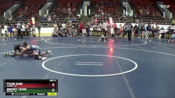 85 lbs Quarterfinal - Tyler Sage, Linden vs Brodey Lewis, Milton