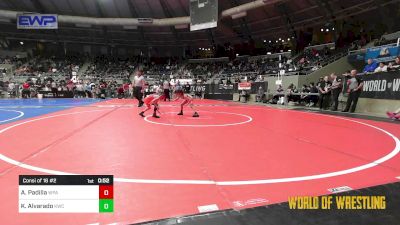 52 lbs Consi Of 16 #2 - Ashe Padilla, WolfPack Wrestling Academy vs Kristian Alvarado, Kalispell Wrestling Club