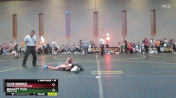 46 lbs Quarterfinal - Louie Bringus, Greater Heights Wrestling vs Bennett Todd, Texas Elite