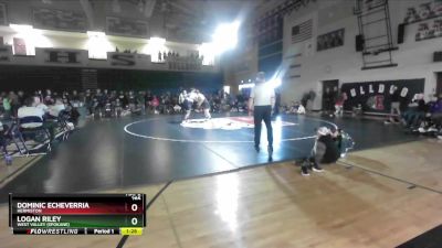 285 lbs 1st Place Match - Dominic Echeverria, Hermiston vs Logan Riley, West Valley (Spokane)