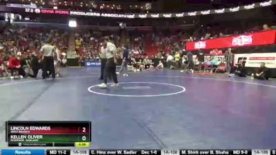 1A-120 lbs Cons. Round 3 - Kellen Oliver, Riverside, Oakland vs Lincoln Edwards, West Branch