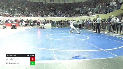 123 lbs Round Of 32 - Alex Meier, Perry Wrestling Club vs Garrett Justice, Lawton, MacArthur Ok