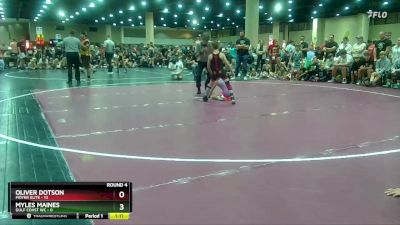 55 lbs Round 4 (8 Team) - Oliver Dotson, Moyer Elite vs Myles Maines, Gulf Coast WC