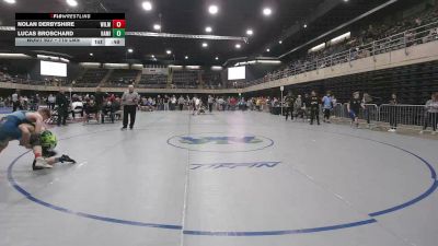 115 lbs Quarterfinal - Nolan Derbyshire, Wilmington vs Lucas Broschard, Hamilton