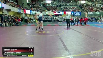 AA - 132 lbs Cons. Round 3 - Samuel Elliott, Great Falls / MSDB vs Landon De La Garza, Great Falls CMR