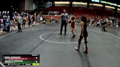 50-60 lbs Round 4 - Nadia Weingart, Lady Warriors Wrestling Club vs Annistyn Parsons, Independent