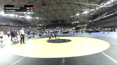 Girls 3A 125 lbs Cons. Round 1 - Lily Brown, Decatur (Girls) vs Taylor Hancock, Hermiston (Girls)