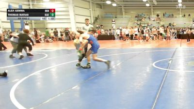 113 lbs Rr Rnd 2 - Alex Gemma, Iron Faith Gold - HSB vs Thomas Matias, BlueWave Beast - HSB