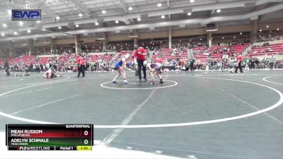 95 lbs Quarterfinal - Adelyn Schmale, Trailhands vs Meah Russom, Phillipsburg