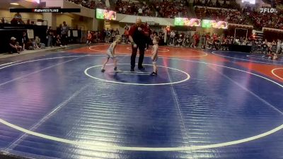 43 lbs Champ. Round 1 - Maverick Weyand, Darkhorse Wrestling Club vs Weston Leger, Laurel Matburners