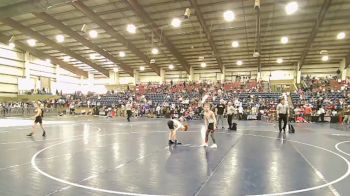 75 lbs 5th Place Match - McCrae Hawkes, Bear River Junior High Wrestling Club vs Kreedyn Evans, Cougars Wrestling Club