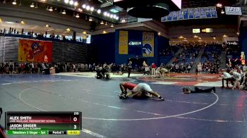 215 lbs Cons. Round 7 - Jason Singer, Faith Christian Academy vs Alex Smith, Lake Highland Preparatory School