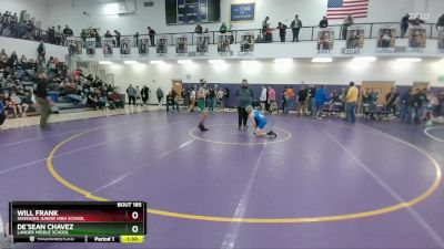 98 lbs Cons. Round 2 - De`Sean Chavez, Lander Middle School vs Will Frank, Shoshoni Junior High School