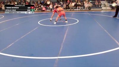 141 lbs Quarterfinal - Eddie Bowman, Colorado State University - Pueblo vs Apollo Cruz, Colorado Mesa University