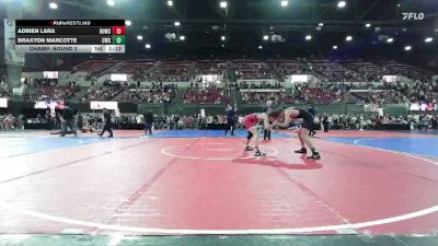 123 lbs Champ. Round 2 - Adrien Lara, Great Falls High Bison vs Braxton Marcotte, Casper Wrestling Club
