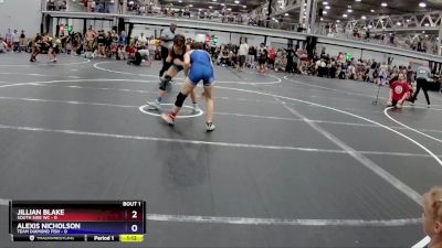 120 lbs Finals (2 Team) - Jillian Blake, South Side WC vs Alexis Nicholson, Team Diamond Fish