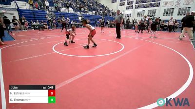 70 lbs 3rd Place - Hunter Estraca, Mustang Bronco Wrestling Club vs Oliver Thomas, Mustang Bronco Wrestling Club