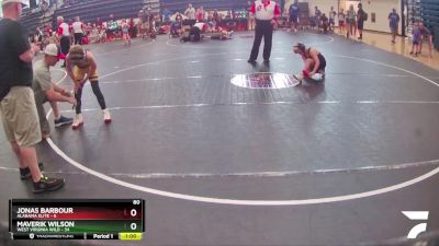 80 lbs Round 6 (8 Team) - Jonas Barbour, Alabama Elite vs Maverik Wilson, West Virginia Wild