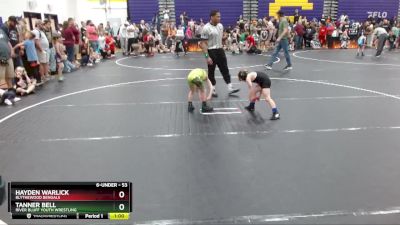 53 lbs Quarterfinal - Tanner Bell, River Bluff Youth Wrestling vs Hayden Warlick, Blythewood Bengals