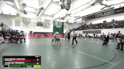 125 lbs Semifinal - Madeline Merideth, Schurr vs ALEJANDRA SANCHEZ, Northview